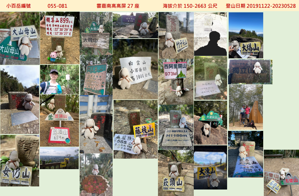 向小百岳致敬：完登雲嘉南高高屏27座小百岳